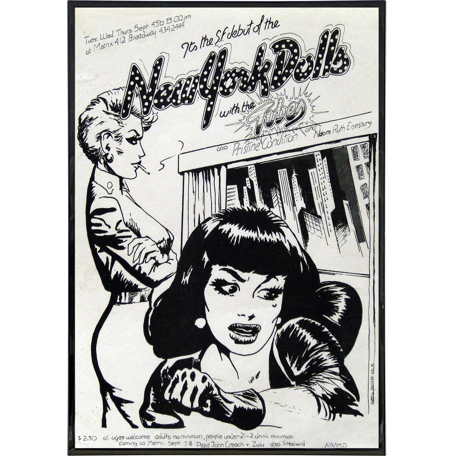 New York Dolls Show Poster Print - Shady Front