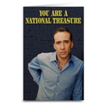 Nicolas Cage "National Treasure" Card - Shady Front / Wholesale Prints, Patches, Buttons, Greetings Cards, New Jersey Apparel, Stickers, Accessories