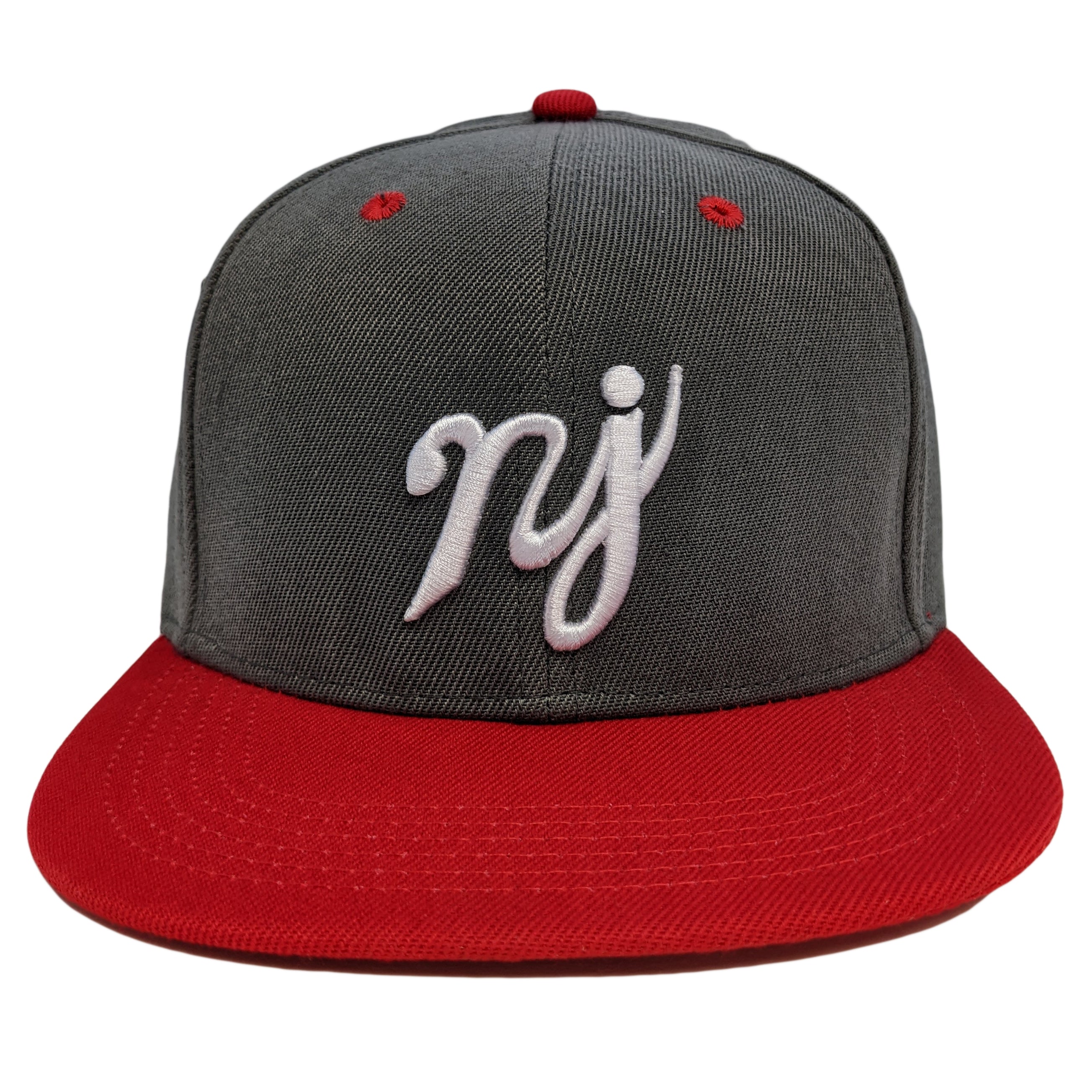 Red + Heather Grey "NJ" Hat - Shady Front