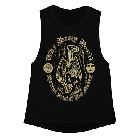 Jersey Devil Patron Saint Girls Tank - Shady Front / Wholesale Prints, Patches, Buttons, Greetings Cards, New Jersey Apparel, Stickers, Accessories