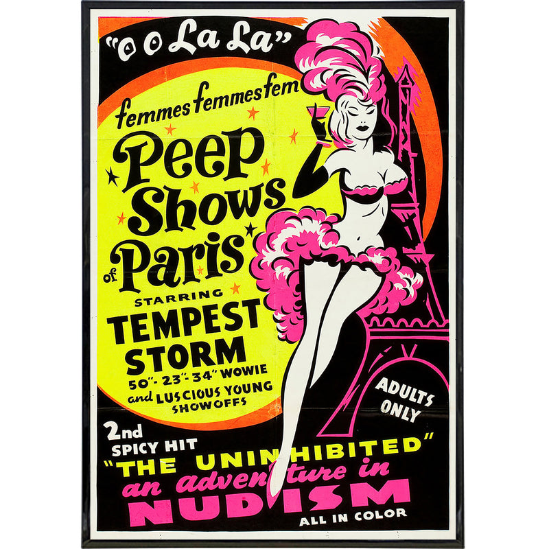 Peep Shows of Paris Film Poster Print Wholesale Supplier - Shady Front