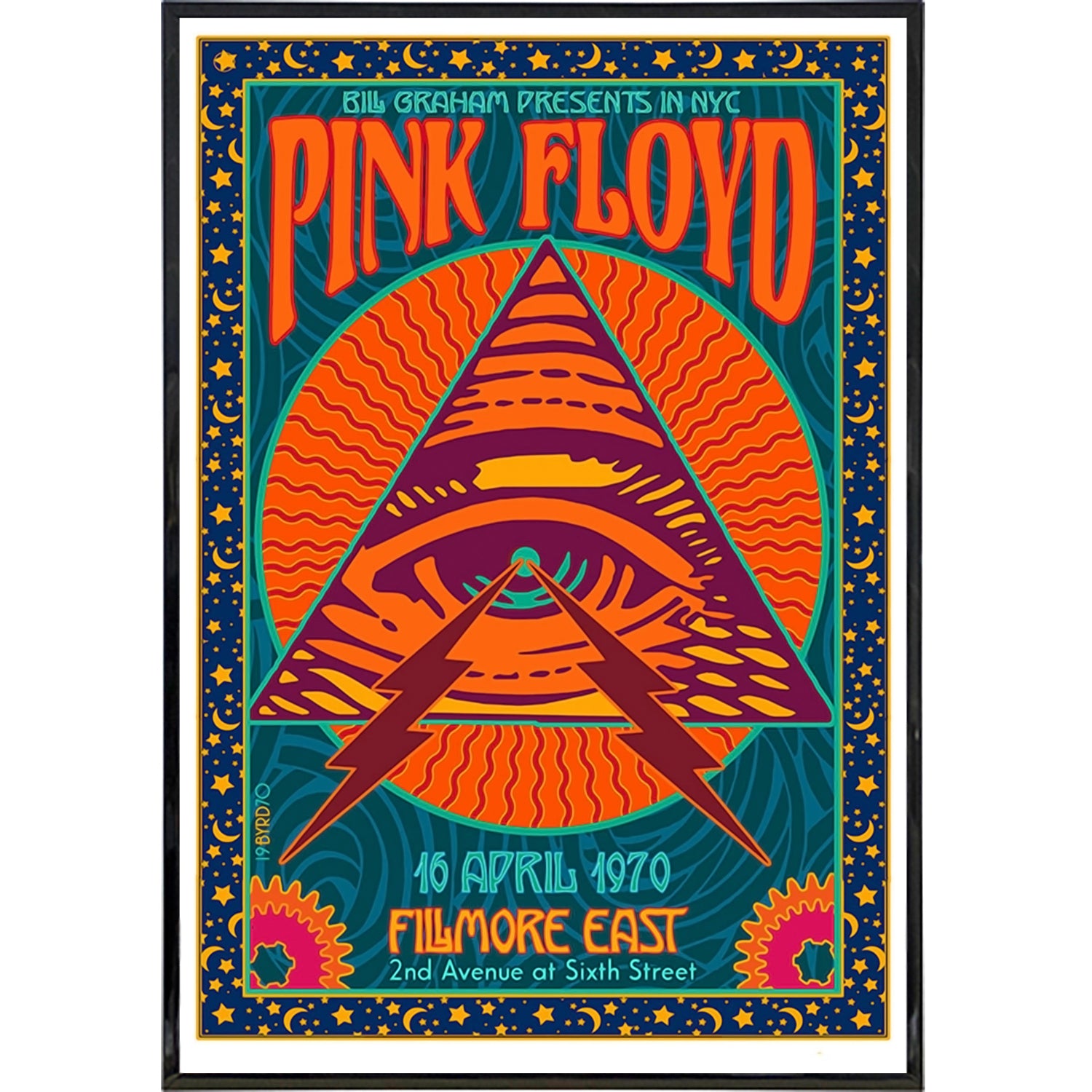 Pink Floyd 1970 Fillmore Show Poster Print