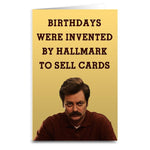 Ron Swanson Card - Shady Front / Wholesale Prints, Patches, Buttons, Greetings Cards, New Jersey Apparel, Stickers, Accessories