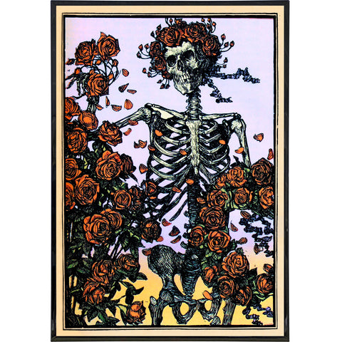 Skeleton with Roses Illustration Print
