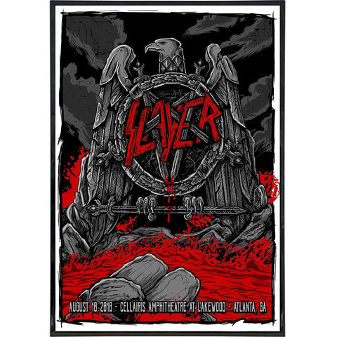 Slayer Show Poster Print - Shady Front / Wholesale Prints, Patches, Buttons, Greetings Cards, New Jersey Apparel, Stickers, Accessories