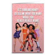 Spice Girls Birthday Greeting Card - Shady Front