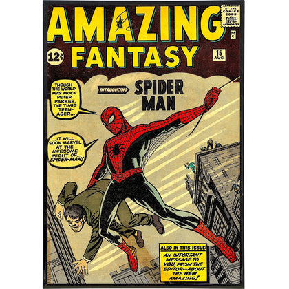 Amazing Fantasy "Spiderman" Comic Cover Print - Shady Front