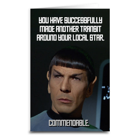 Spock "Star Trek" Birthday Card