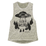 Stay Weird Girls Tank - Shady Front / Wholesale Prints, Patches, Buttons, Greetings Cards, New Jersey Apparel, Stickers, Accessories