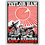 Taylor Ham For a Strong New Jersey Sticker - Shady Front / Wholesale Prints, Patches, Buttons, Greetings Cards, New Jersey Apparel, Stickers, Accessories