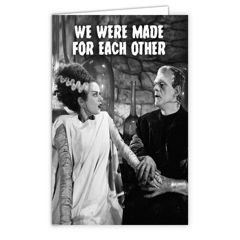 Frankenstein "Made for Each Other" Card - Shady Front / Wholesale Prints, Patches, Buttons, Greetings Cards, New Jersey Apparel, Stickers, Accessories