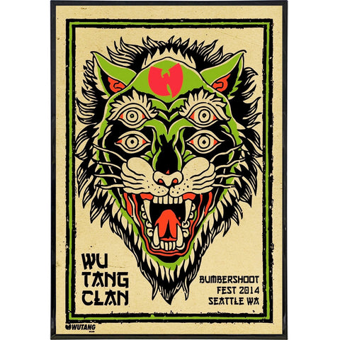 Wu Tang Bumbershoot Fest Poster Print - Shady Front / Wholesale Prints, Patches, Buttons, Greetings Cards, New Jersey Apparel, Stickers, Accessories