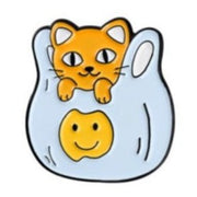 Cat in a Bag Enamel Pin - Shady Front