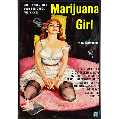 Marijuana Girl Comic Cover Print - Shady Front / Wholesale Prints, Patches, Buttons, Greetings Cards, New Jersey Apparel, Stickers, Accessories